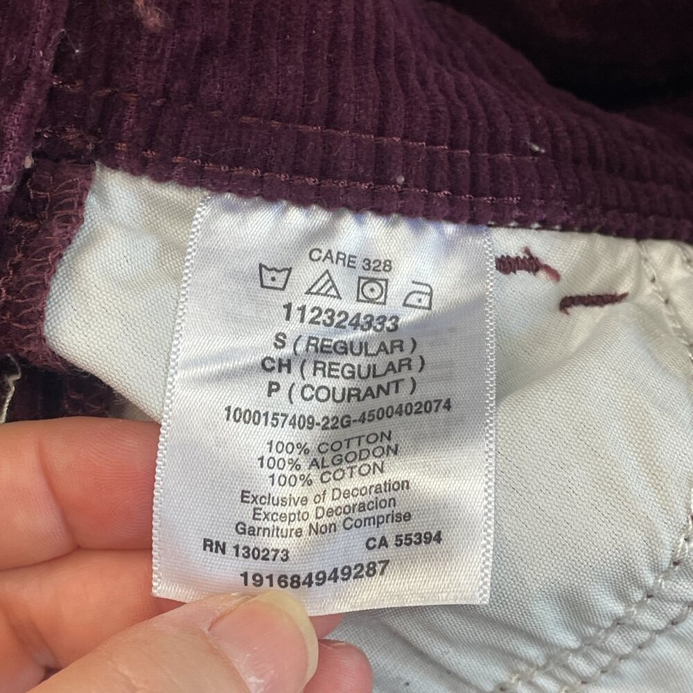 Wrangler Corduroy Overall Dress Purple Boho 90s Style Retro Small - Picture 15 of 16